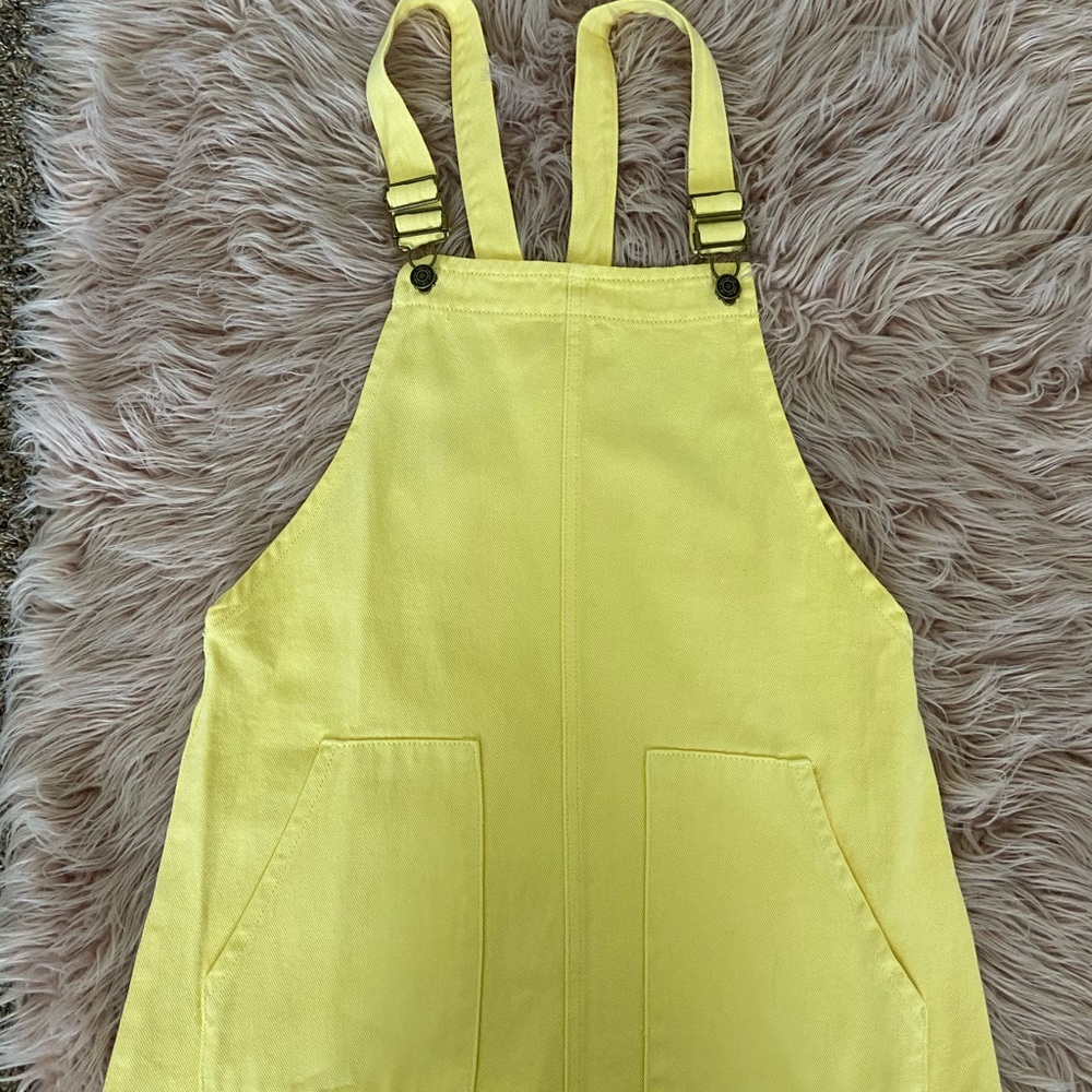 Bright Yellow Overall Dress | Boutique